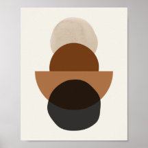 Mid century shapes brown beige black