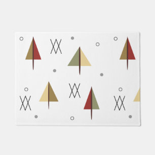 Mid Century Snowy Forest Doormat