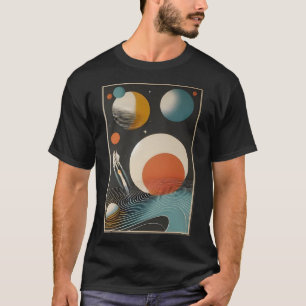 Mid Century Space Age Art Galaxy Waves T-Shirt