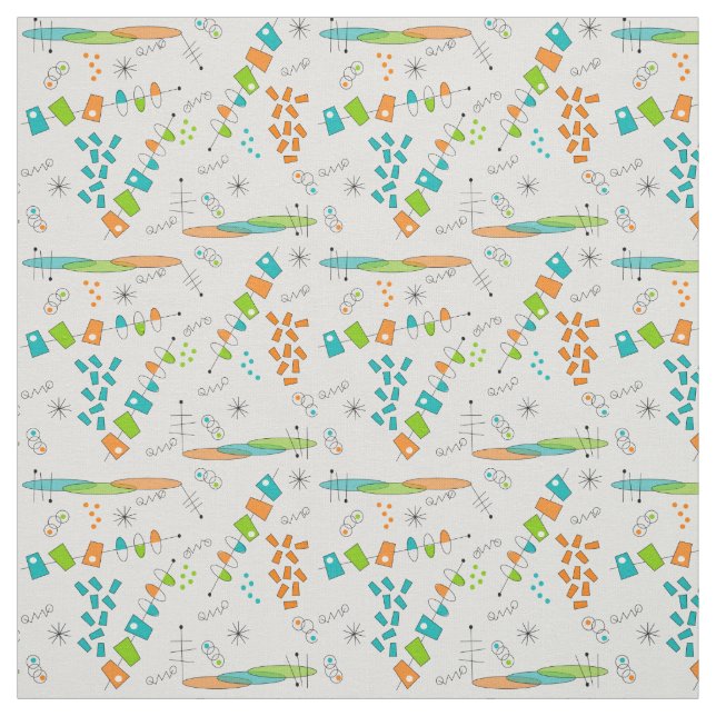 Mid-Century Space Age Atomic  Fabric (Swatch)