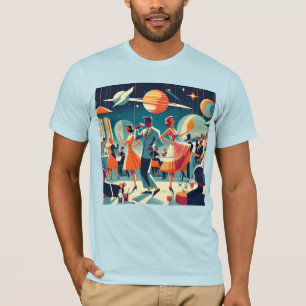 Mid Century Space Age Cocktail Party T-Shirt