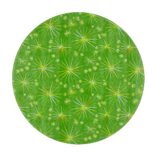 Mid Century Sputnik pattern, Olive Green Cutting Board