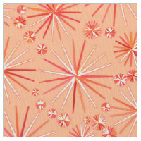 Mid Century Sputnik pattern, Shades of Coral