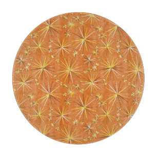 Mid Century Sputnik pattern, Terracotta Cutting Board