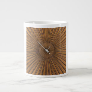 Mid-Century Starburst Clock Face Art Large Coffee Mug