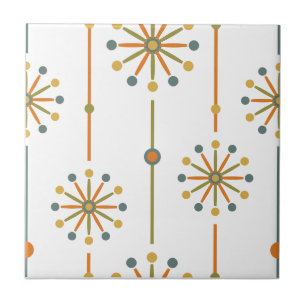 Mid Century Starburst Stripe Custom Colours SVG Tile