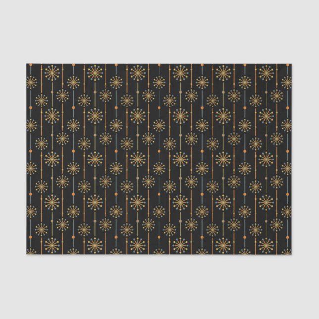 Mid Century Starburst Stripe Custom Colours SVG Tissue Paper (Front)