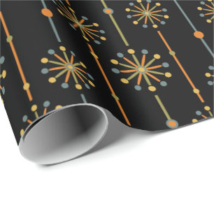 Mid Century Starburst Stripe Custom Colours SVG Wrapping Paper