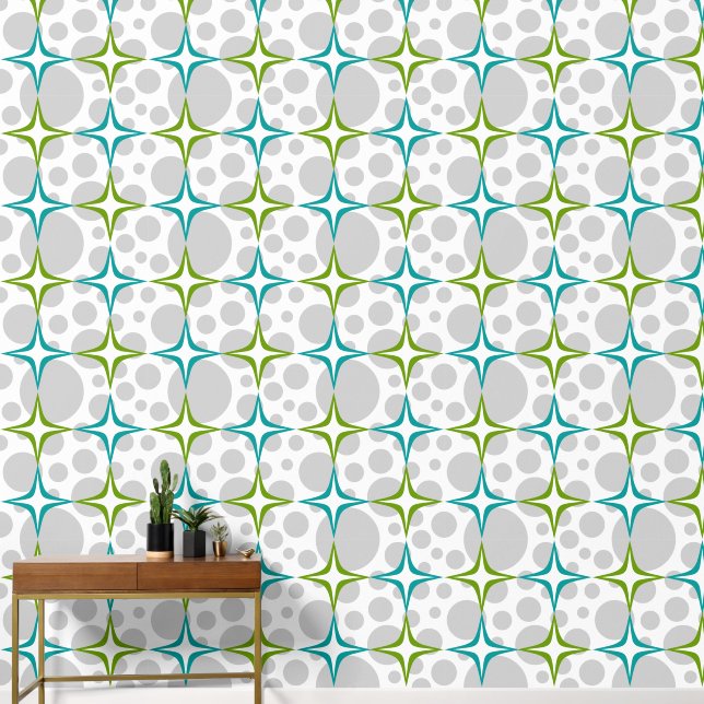 Mid Century Starlight Wallpaper (Hallway)