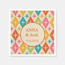 Mid Century stars on Harlequin Diamonds Wedding