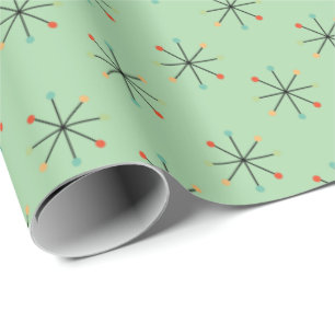 Mid Century stars wrapping paper