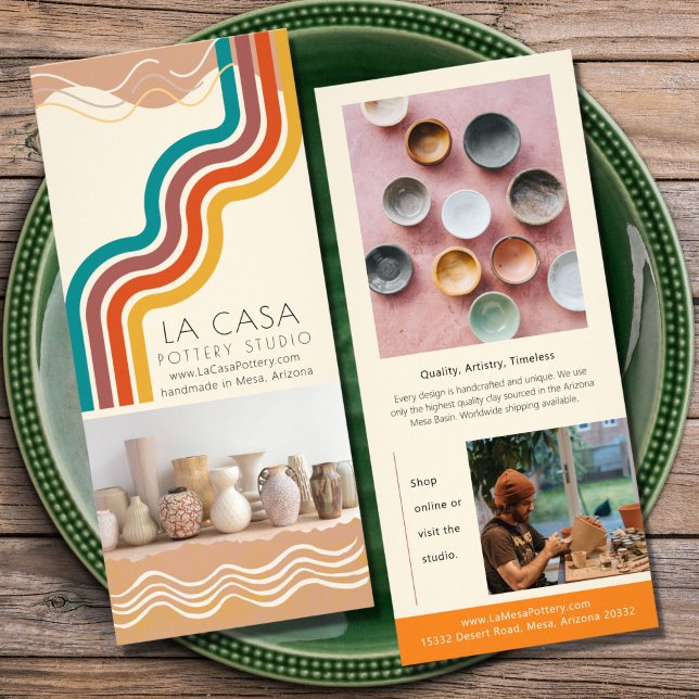 Mid Century Stripe Creative Marketing Rack Card (Creator Uploaded)