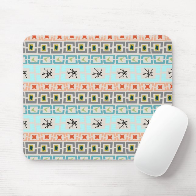 Mid-Century Stripes  Mouse Mat (With Mouse)