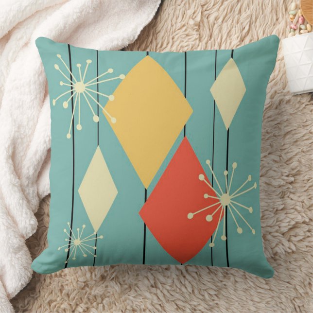 Mid Century Style Cushion/Pillow Throw. Cushion (Blanket)