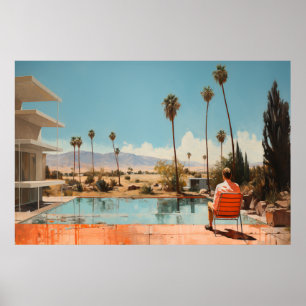Mid century style Palm Springs Poster