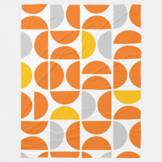 Mid Century Sunny Tiles Fleece Blanket