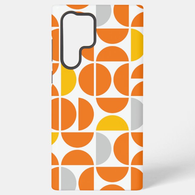 Mid Century Sunny Tiles Samsung Galaxy S22 Ultra Case (Back)