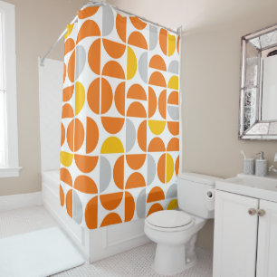 Mid Century Sunny Tiles Shower Curtain