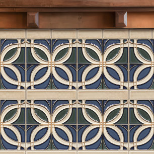 Mid-Century Symmetry Organic Art Deco Belle Epoque Tile