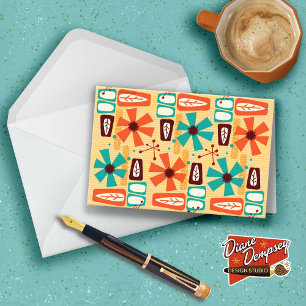 Mid-Century Tiki Floral Note Cards