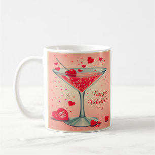 Mid Century Valentine Martini cocktail Coffee Mug