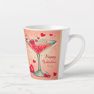 Mid Century Valentine Martini cocktail Latte Mug