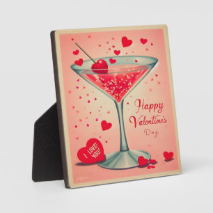Mid Century Valentine Martini cocktail Plaque