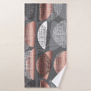 Mid century vibes modern style seamless pattern. L Bath Towel