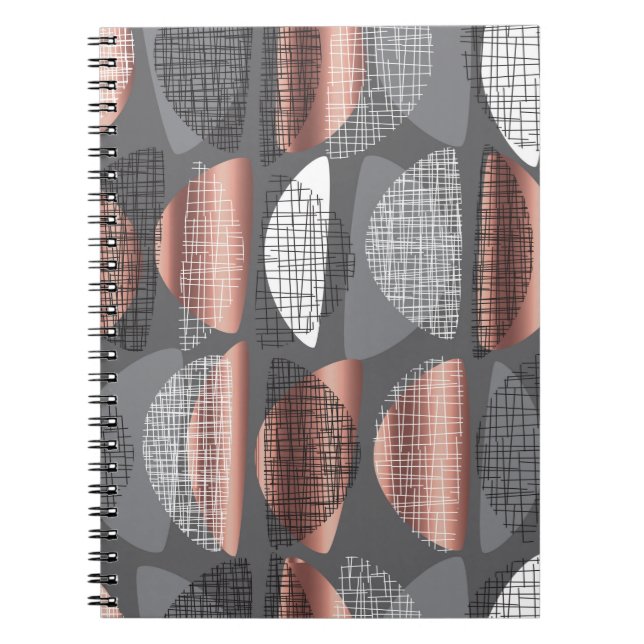 Mid century vibes modern style seamless pattern. L Notebook (Front)