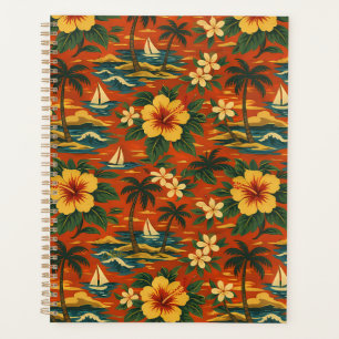 Mid Century Vibrant Hawaiian Shirt Print Planner