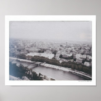 Mid-century View From Eiffel Tower Poster