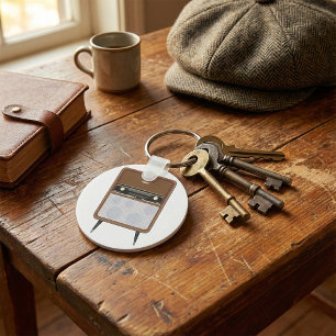 Mid Century Vintage Radio Retro Music Lover Key Ring