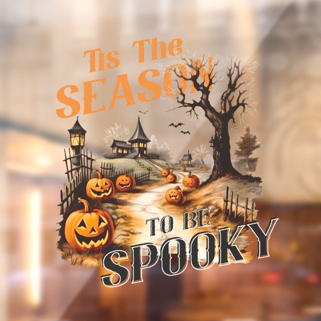 Mid-Century Vintage Style Halloween Window Cling (Sheet 2)