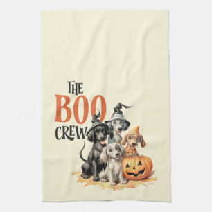 Mid-Century Vintage Style "The Boo Crew"  Tea Towel