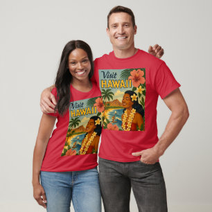 Mid Century Visit Hawaii Tourism Art T-Shirt