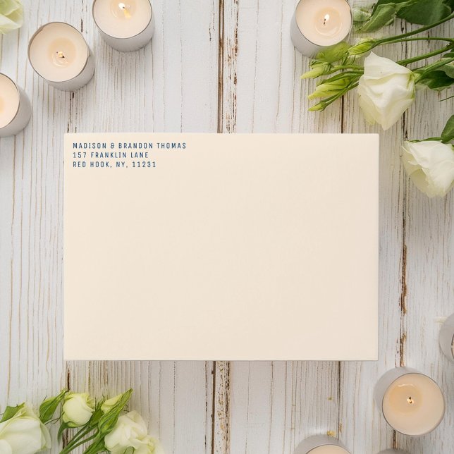 Mid-Century Wedding Flowers | Cream Address  Envelope (Creator Uploaded)