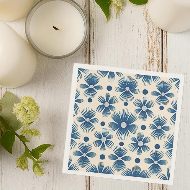 Mid-Century Wedding Flowers | Full Print  Napkin (Creator Uploaded)