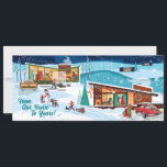 Mid Century Winter Houses Retro Christmas Card<br><div class="desc">Mid Century Winter Houses Retro Christmas Card! Remember your friends, family associates with our Retro Christmas Cards! Customise the greeting inside, add a photo or logo, and sign in your choice of font. The perfect way to spread the joy of the season in vintage style. Send Retro Christmas Cards and......</div>