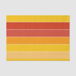 Mid Century Yellow and Orange Stripes Tissue Paper