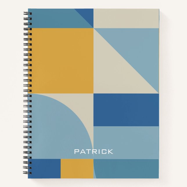 Mid geometry abstract shapes custom notebook (Front)