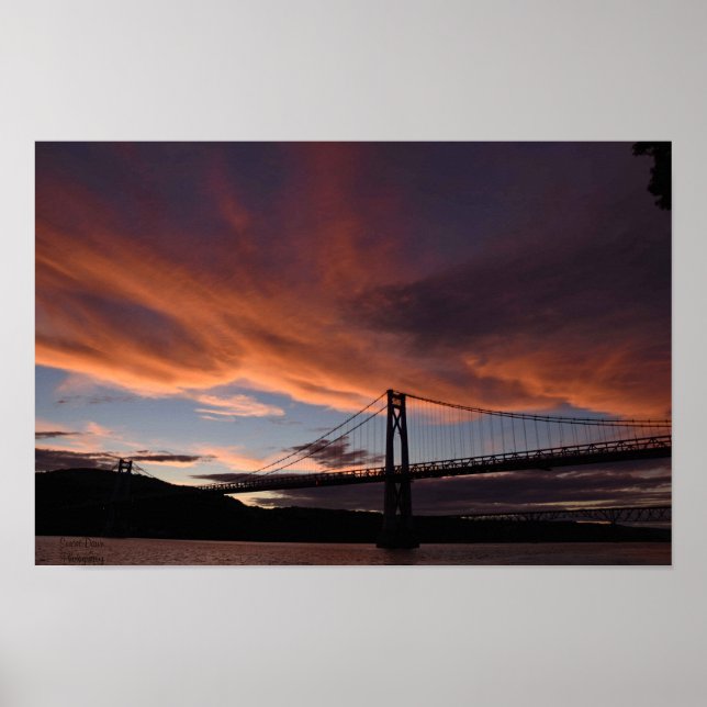 Mid Hudson Bridge Sunset Poster (Front)