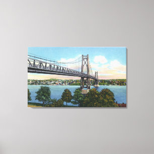 Mid-Hudson Bridge to Roosevelt Nat'l Historic Canvas Print