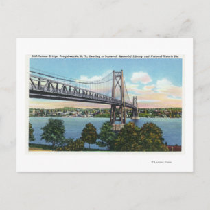 Mid-Hudson Bridge to Roosevelt Nat'l Historic Postcard