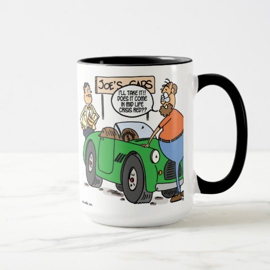 mid life crisis red mug
