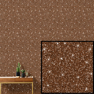 Mid Light Brown Sparkle Stars Wallpaper