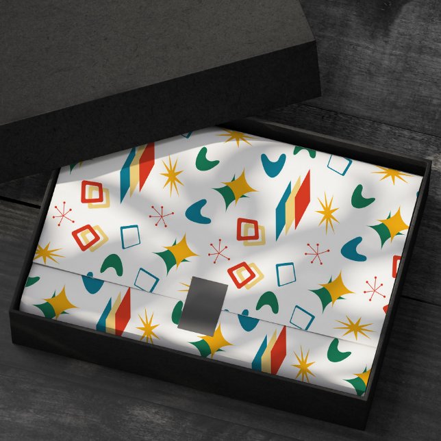 Mid Mod Atomic Mid-Century Modern Shapes Retro Tissue Paper (Creator Uploaded)