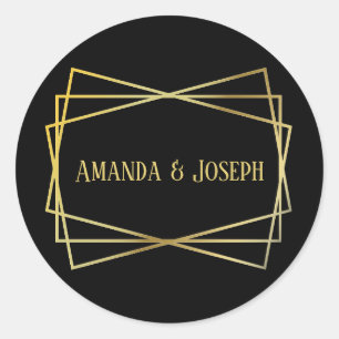 Mid Mod Black Design - Circle Sticker