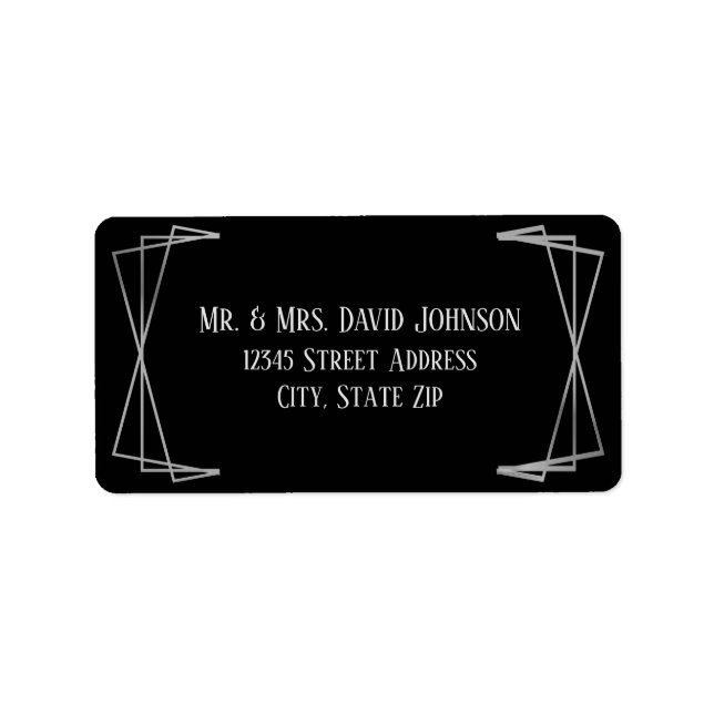 Mid Mod Black & Grey Design - Address Label (Front)