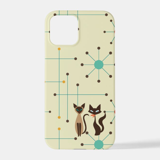 Mid Mod Cats Phone Case (Back)