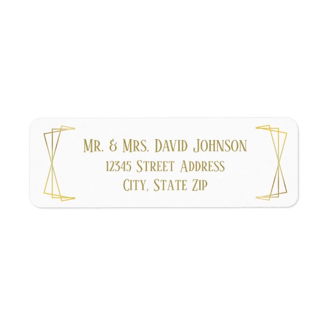 Mid Mod Design - Return Address Label (Front)